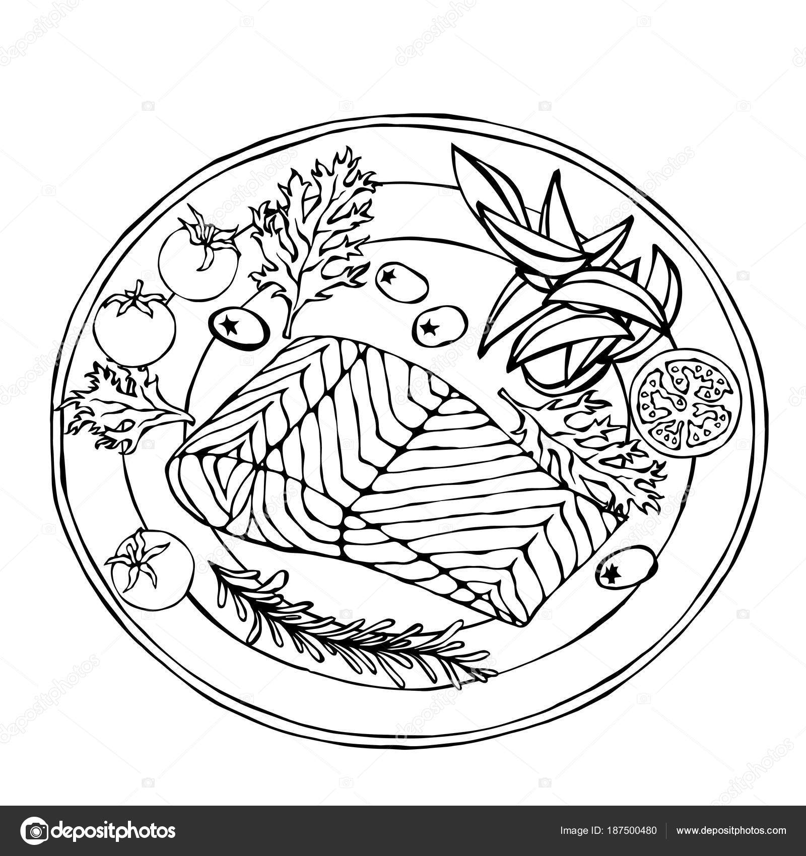 Seafood Restaurant Clipart Black