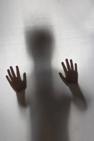 The image is out of focus. Transparent transparent fabric and shadows. ghost and ghost — Stock Photo, Image