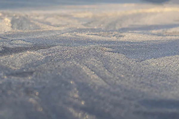 Texture. shallow depth of field. soft focus. frost frost on blue metal. — Stock Photo, Image