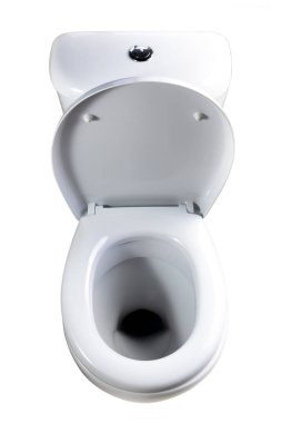 Tuvalet beyaz. Beyaz bir arka planda izole edilmiş. yakın plan.