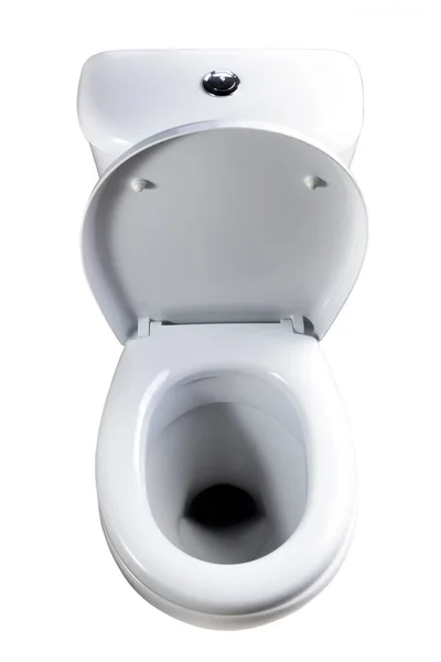 The toilet is white. isolated on a white background. close-up. — Stock Photo, Image