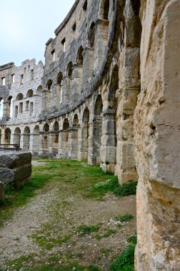 Hırvatistan 'da Arena adlı eski bir amfi tiyatro. 15 Mayıs 2019