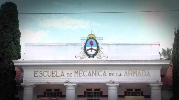 Marine-Offiziersschule für Mechanik, buenos aires, Argentinien — Stockvideo