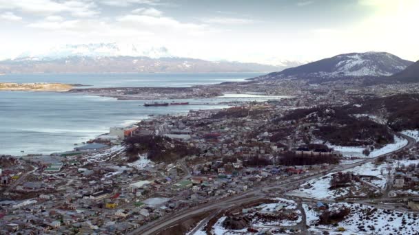 Ushuaia, världens sydligaste stad — Stockvideo