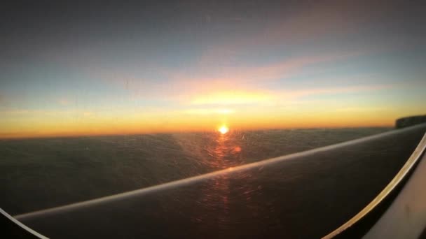 Uçak günbatımı — Stok video