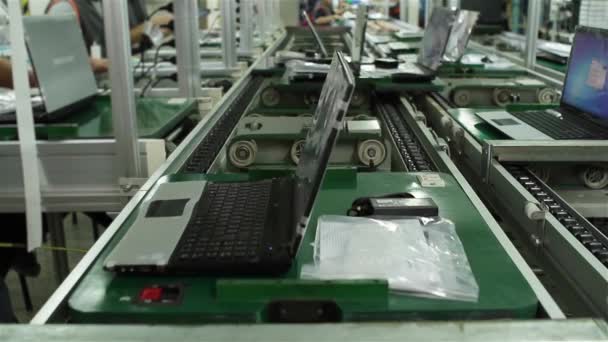 Computador e Laptop Factory — Vídeo de Stock