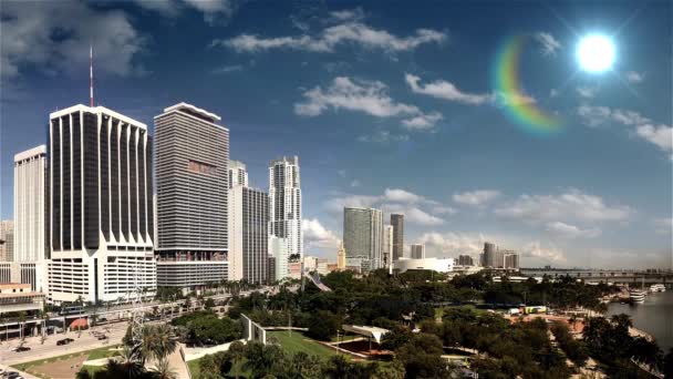 Ampla foto de Miami Skyline — Vídeo de Stock
