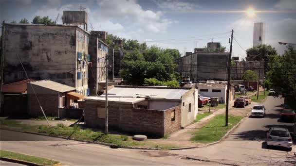 Barrio pobre en América del Sur — Vídeos de Stock