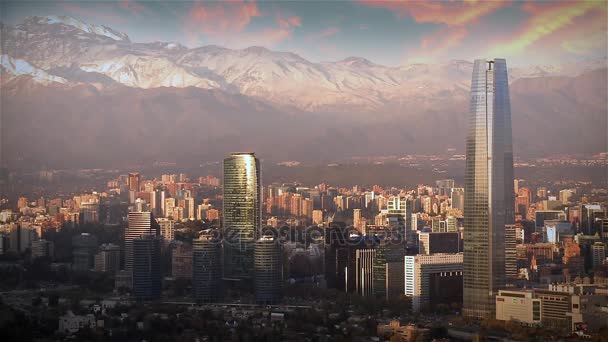 Santiago de Chile panoramę — Wideo stockowe