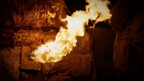 铸造行业的火焰 — 图库视频影像