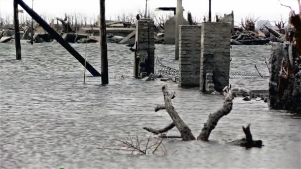 Ghost Town Epecuen, Argentína — Stock videók