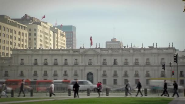 Palacio de La Moneda, Santiago de Chile — Stock video