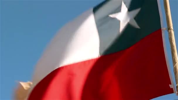 Şili bayrağı, yakın çekim — Stok video