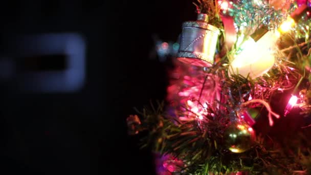 Ornamenti Sull Albero Natale — Video Stock