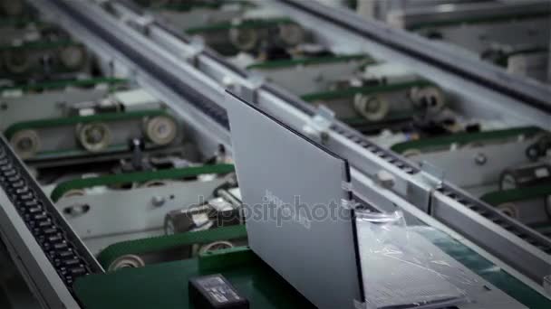 Fabbricazione Computer Nastri Trasportatori — Video Stock