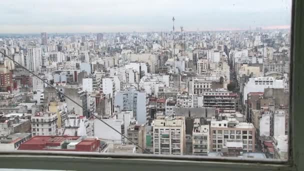 高いポイントからブエノスアイレスの街 — ストック動画
