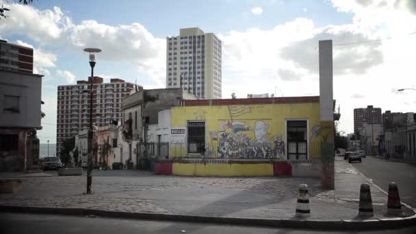Antiguo Barrio Montevideo Uruguay Filmado Montevideo Uruguay Junio 2014 — Vídeo de stock