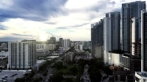 Pôr Sol Miami Eua — Vídeo de Stock