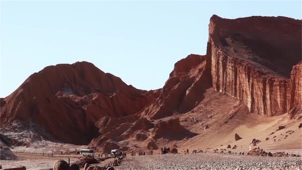 Amfiteatr Dolinie Księżyca Pustyni Atacama — Wideo stockowe