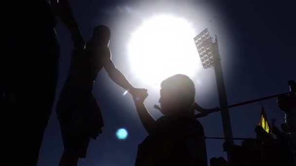 Hooligans Stadion Van Argentinië Gefilmd Buenos Aires Argentinië Mei 2014 — Stockvideo