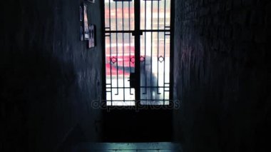 Buenos Aires eski evin koridor erkekte