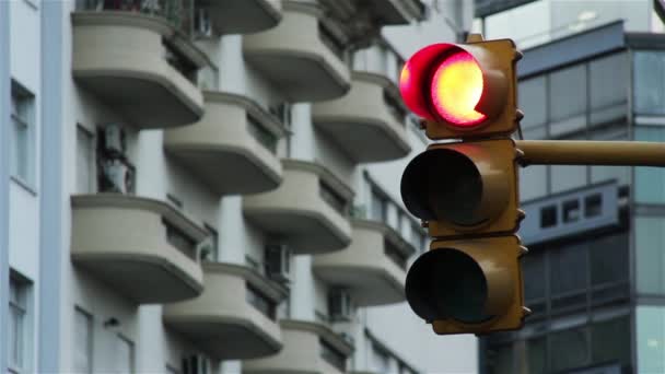 Feux de signalisation en Buenos Aires, l'Argentine 