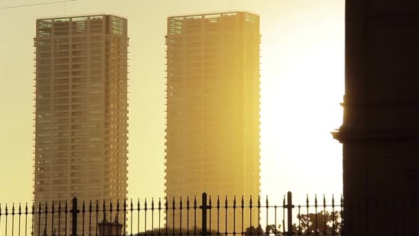 Sonnenuntergang Puerto Madero Buenos Aires Argentinien — Stockvideo