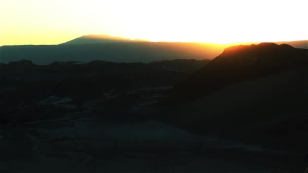 Puesta Sol Desierto Atacama Coyote Rock Chile — Vídeo de stock