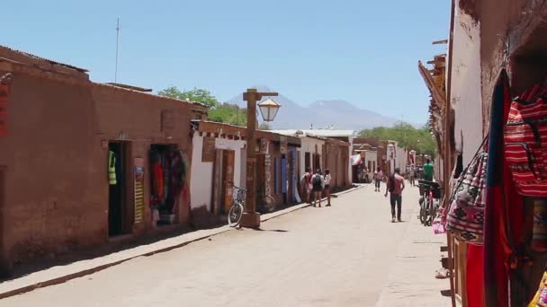 Caracoles Hauptstrasse San Pedro Atacama Chile — Stockvideo