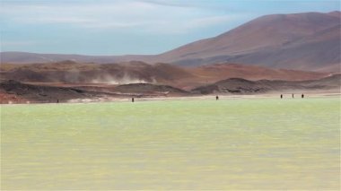 Altiplanic Lagoon, Atacama Çölü, Şili.