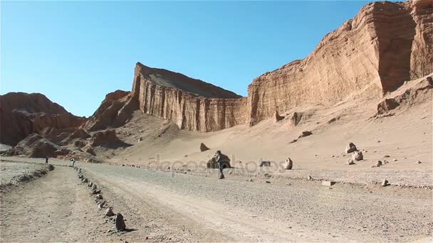 Das Amphitheater Tal Des Mondes Atacama Chili — Stockvideo