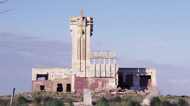 Slakteriet Villa Epecuen Argentinas Spökstad — Stockvideo