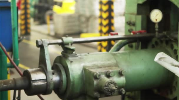 Industrial Hydraulic Press Working — Stock Video