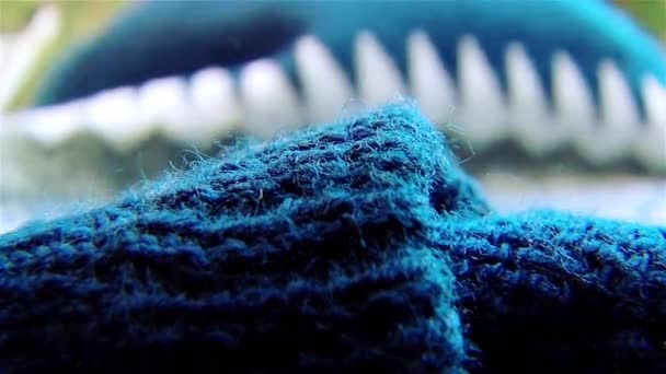 Blauwe Trui Detail — Stockvideo