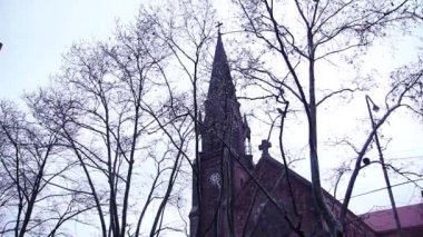 Bucak ağaçların arasında. Our Lady La Merced, Pergamino, Buenos Aires bucak.