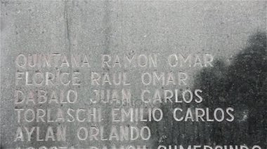 Anıt adlarında için düşmüş Malvinas Savaşı (Falkland Adaları), Plaza San Martin, Buenos Aires, Arjantin.