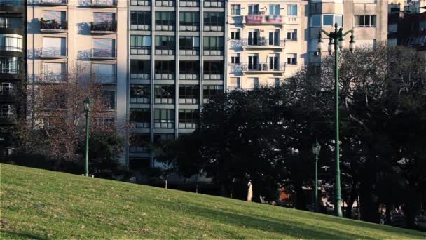 Budovy Plaza San Martin Retiro Buenos Aires — Stock video