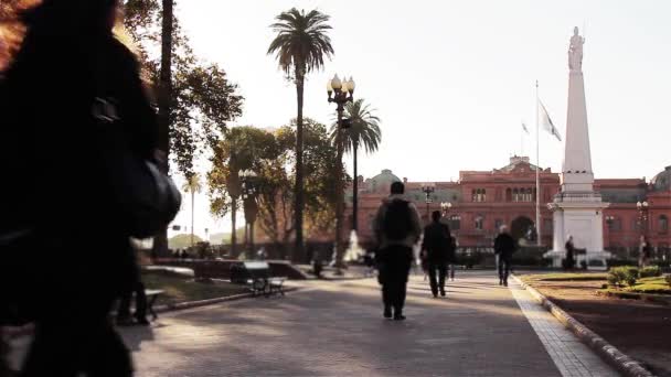 Casa Rosada Στην Plaza Mayo Μπουένος Άιρες Αργεντινή — Αρχείο Βίντεο