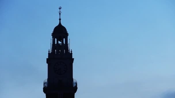 Torre Monumental Turm Der Englischen Sprache Der Abenddämmerung Buenos Aires — Stockvideo