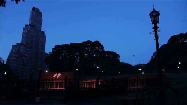 阿根廷布宜诺斯艾利斯圣马丁广场 马尔维纳斯群岛战争纪念碑 福克兰群岛 — 图库视频影像