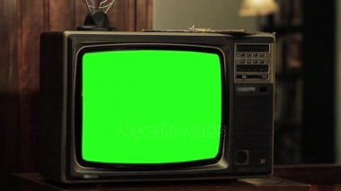 80s yeşil ekran televizyon. Herhangi bir görüntü veya resim ile yeşil ekran değiştirmek hazır istiyorum. 