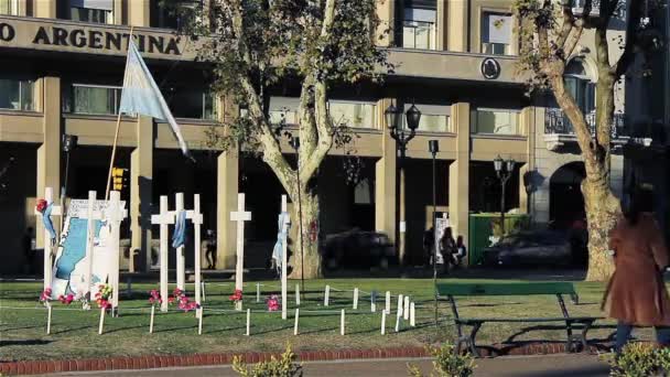 Buenos Aires Homenagem Aos Caídos Falkland Guerra Das Malvinas Feito — Vídeo de Stock