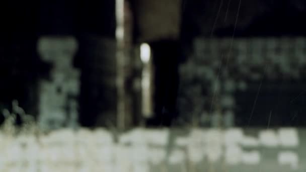 Ruines d'une maison dans la ville fantôme inondée d'Epecuen, en Argentine. Jour de pluie .