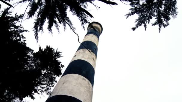 Leuchtturm Atlantik Südamerika Querandi Leuchtturm Der Nähe Von Villa Gesell — Stockvideo
