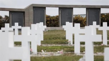 Arjantin Mezarlığı (Cementerio de Darwin, Malvinas), Darwin, Doğu Falkland, Falkland Adaları, Güney Atlantik .