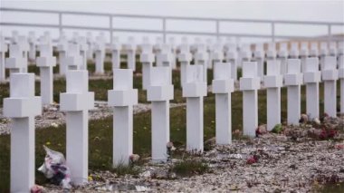 Arjantin Mezarlığı (Cementerio de Darwin, Malvinas), Darwin, Doğu Falkland, Falkland Adaları, Güney Atlantik .