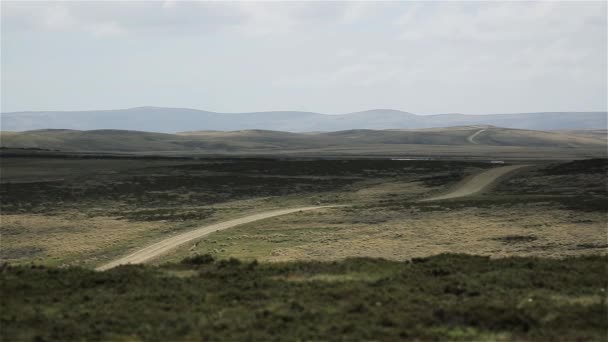Dirt Road Falklandach Lub Wyspach Malvinas — Wideo stockowe
