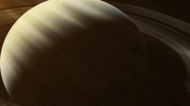 Satürn, Güneş 'ten altıncı ve Jüpiter' den sonra Güneş Sistemi 'nin en büyük ikinci gezegenidir. NASA tarafından desteklenen bu videonun elementleri. 