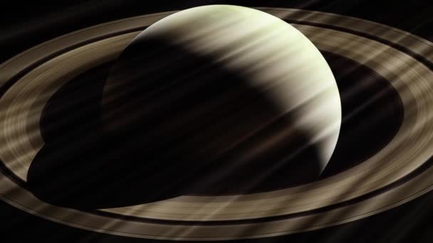 Saturno Sesto Pianeta Del Sole Secondo Più Grande Del Sistema — Video Stock