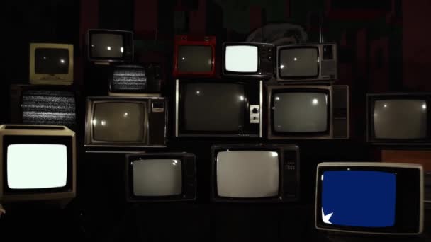 Retro Tvs Bandeira Nacional Austrália Ampliar — Vídeo de Stock